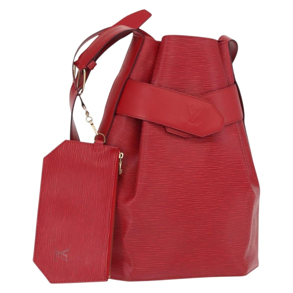 Louis Vuitton Vintage Sac D'epaule Epi Leather Red Leather Shoulder Bag Bag (Pre-Owned)