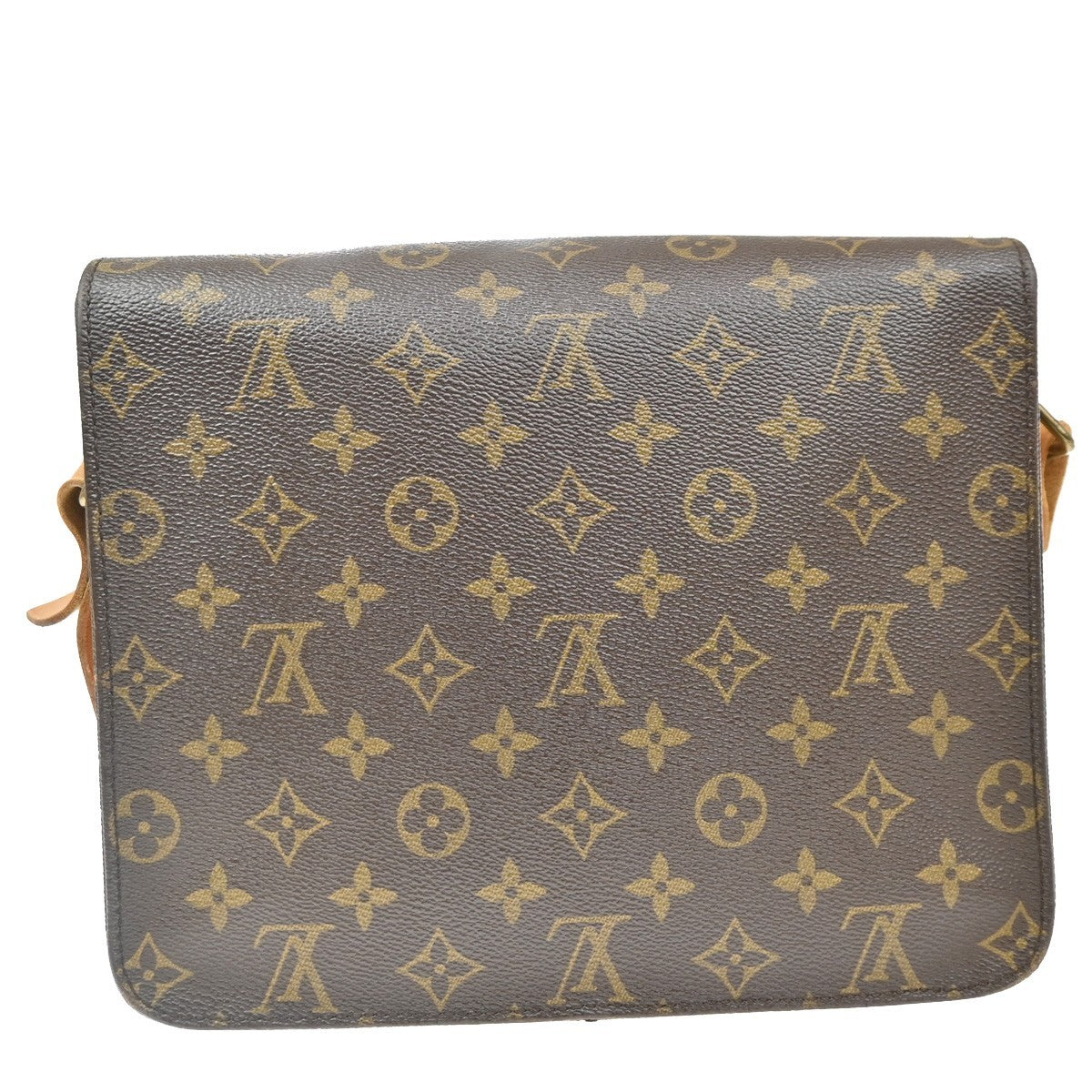 Louis Vuitton Cartouchiere Monogram Canvas Brown Canvas Shoulder Bag Bag (Pre-Owned)