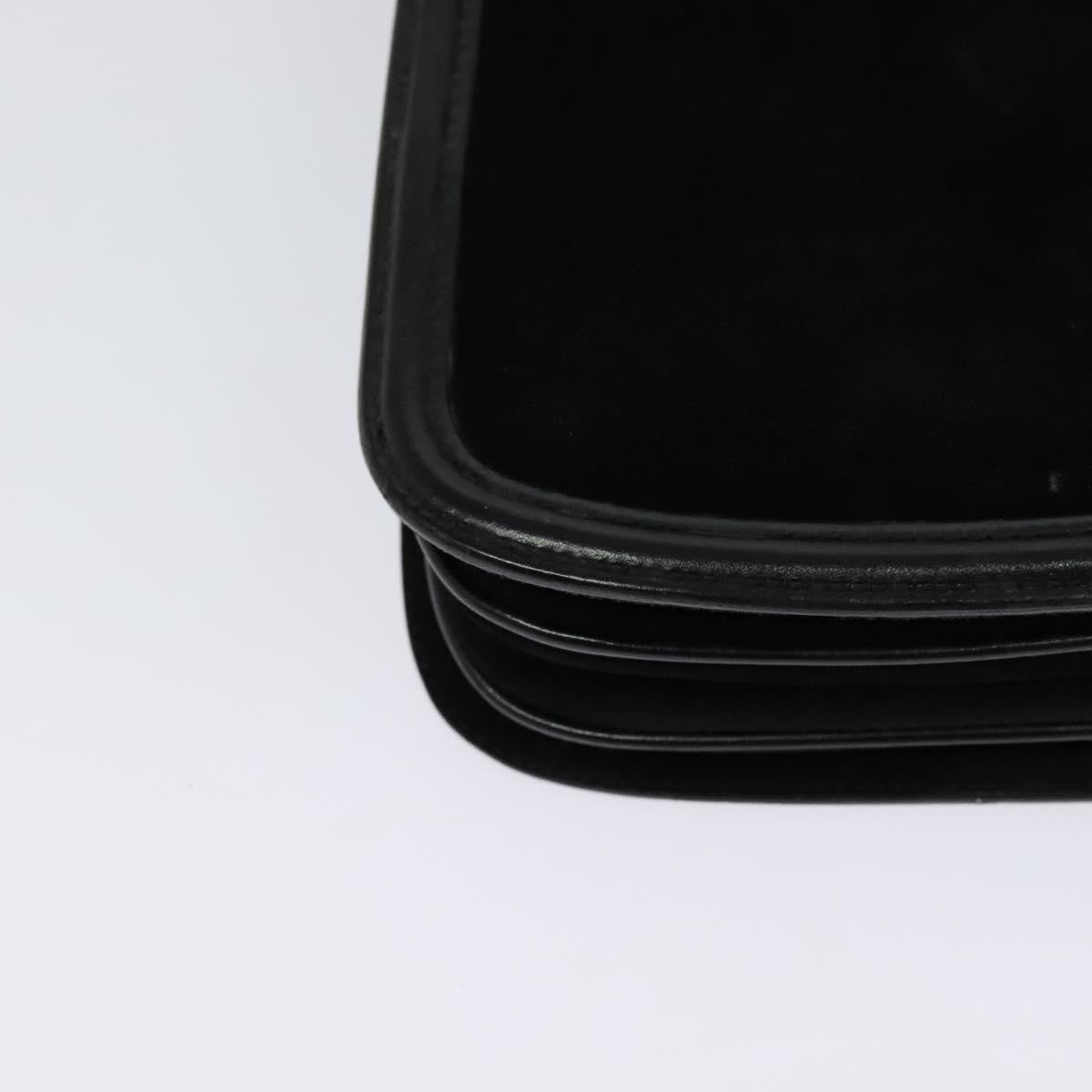 Salvatore Ferragamo Gancini Suede Black Suede Shoulder Bag Bag (Pre-Owned)