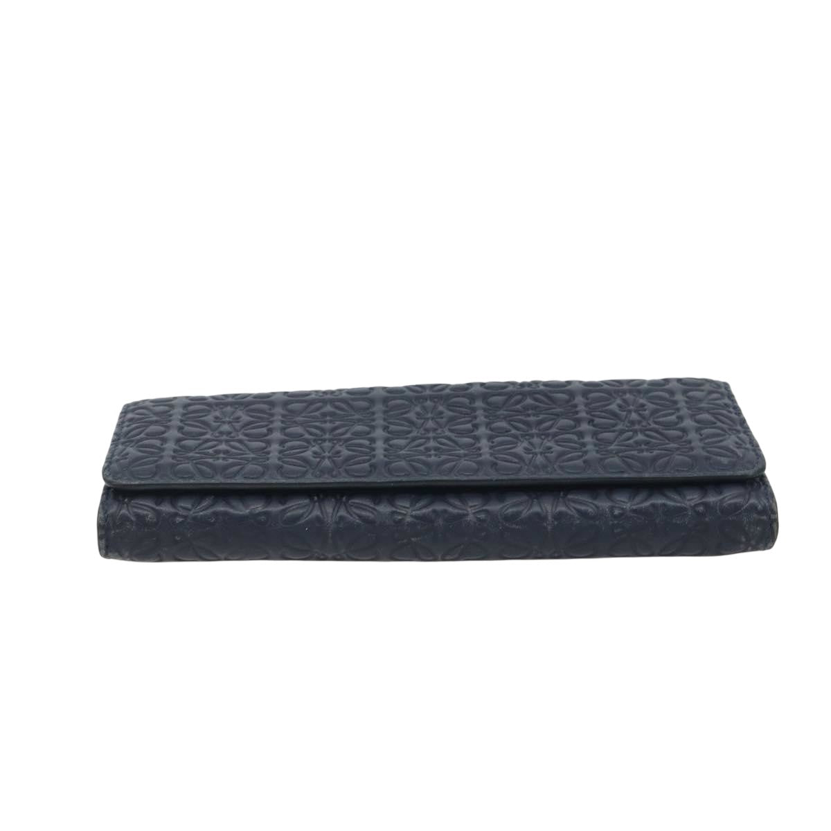 Loewe Anagram Leather Navy Leather Wallets Accessory (Pre-Owned)