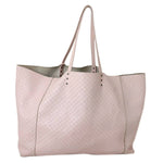 Bottega Veneta Intrecciato Pink Leather Tote Bag (Pre-Owned)