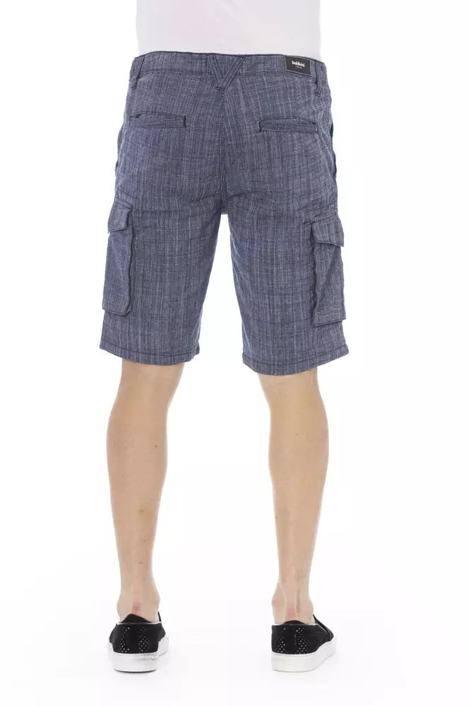Baldinini Trend Blue Cotton Men Cargo Men's Short