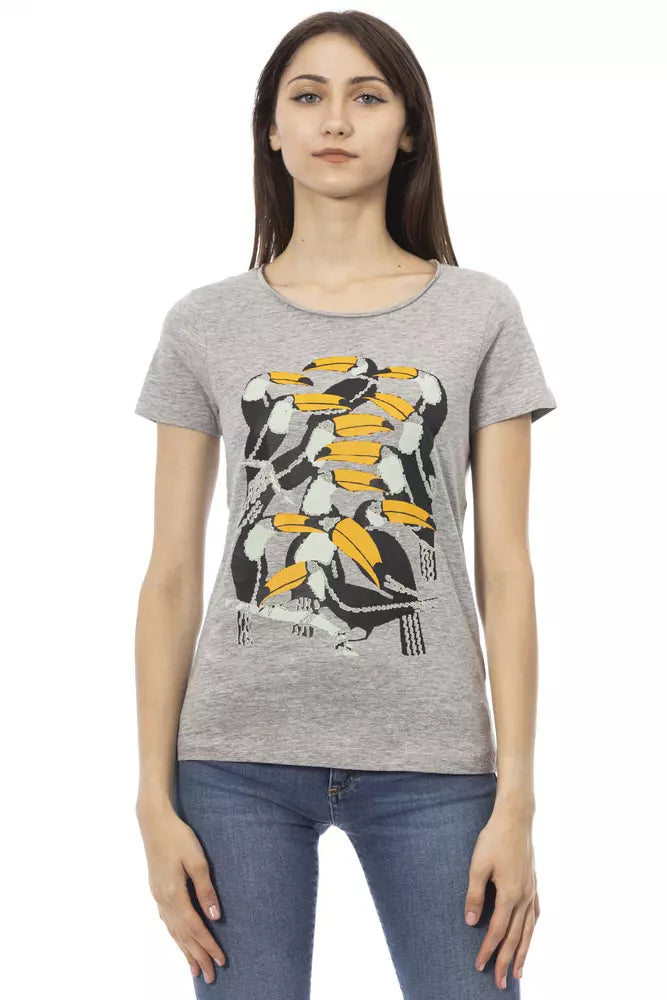 Trussardi Action Gray Cotton Women Women's T-Shirt
