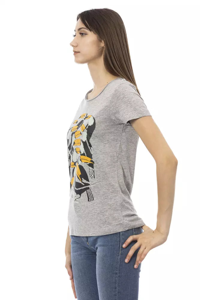 Trussardi Action Gray Cotton Women Women's T-Shirt