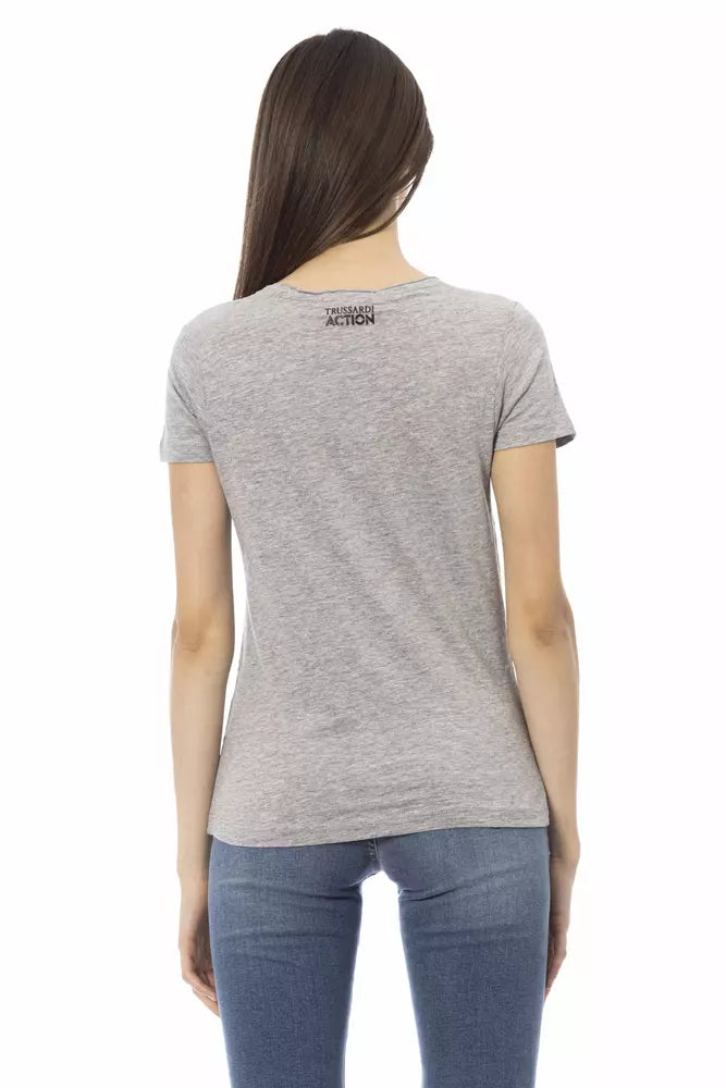 Trussardi Action Gray Cotton Women Women's T-Shirt