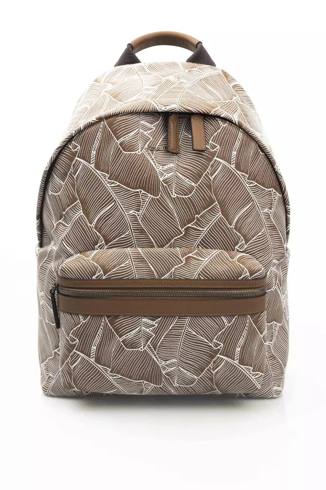 Cerruti 1881 Brown Leather Men Men's Backpack