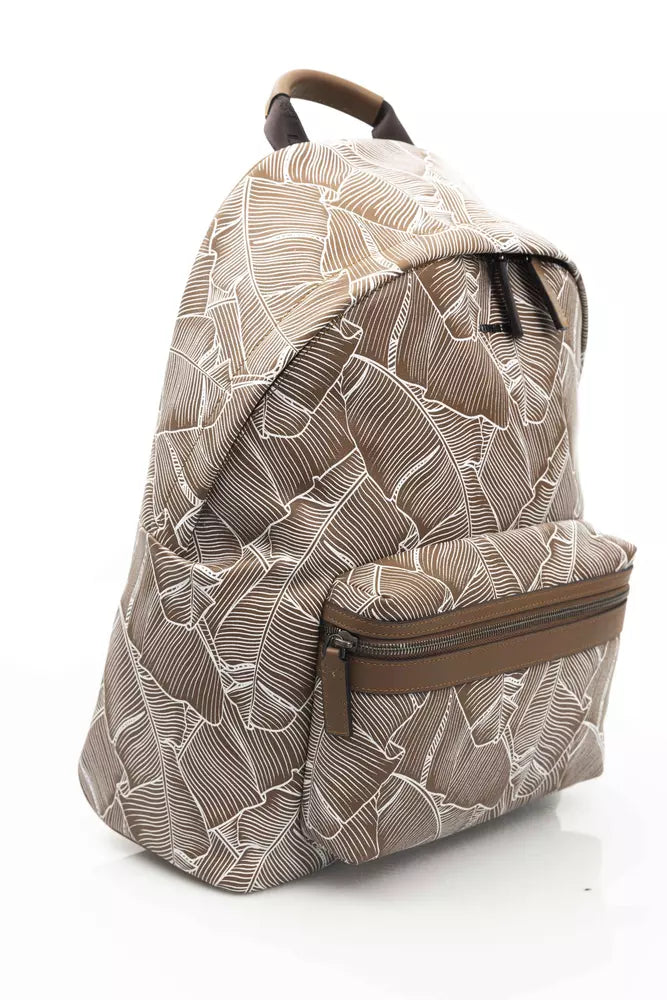 Cerruti 1881 Brown Leather Men Men's Backpack