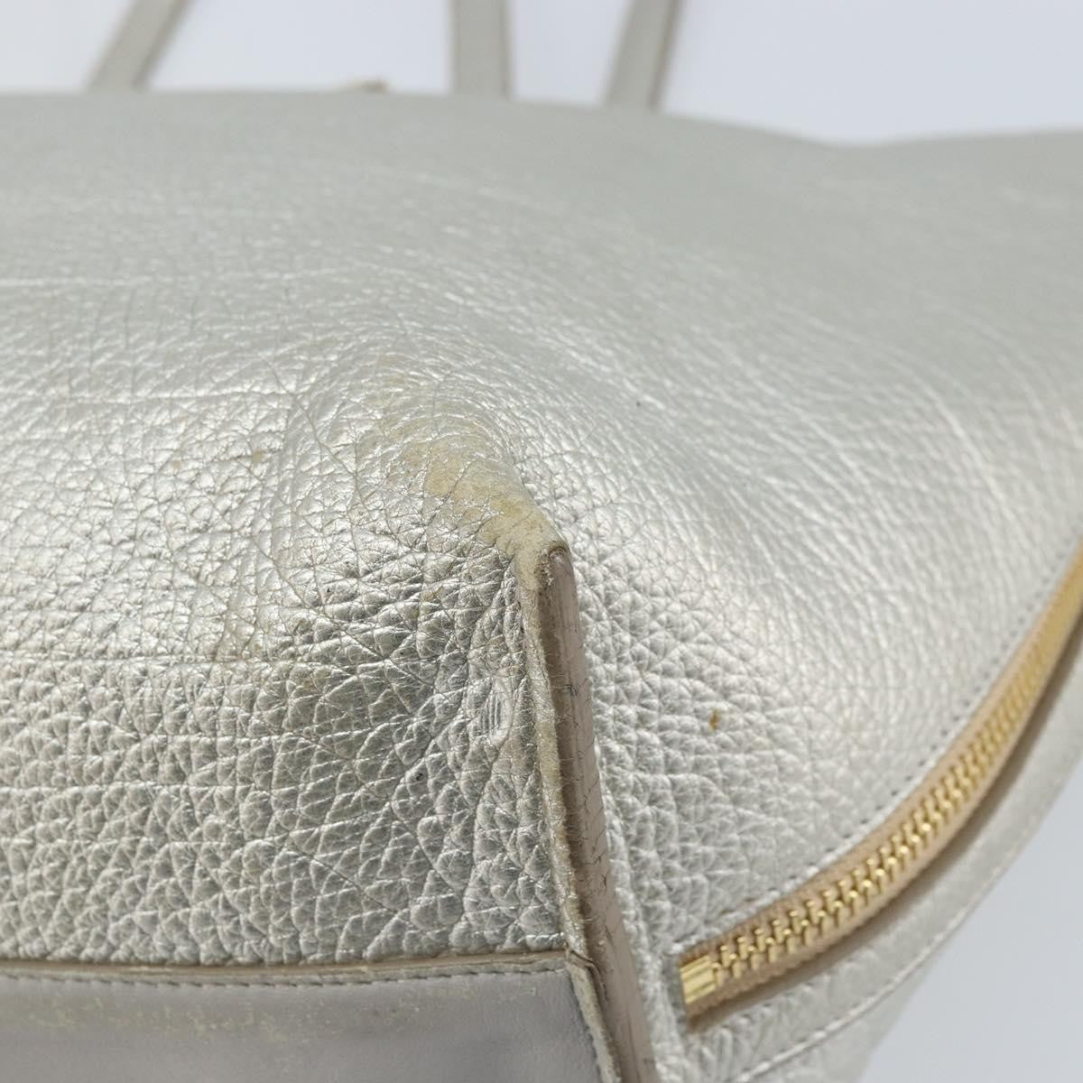 Chloe Dilan Tote Leather Silver Leather Tote Bag Bag (Pre-Owned)