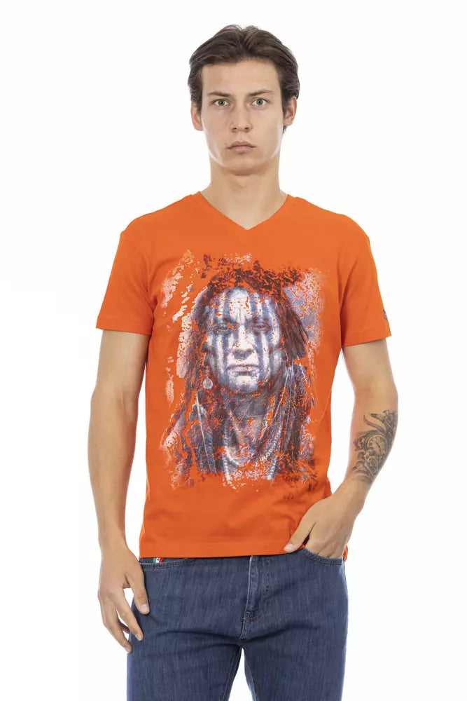 Trussardi Action Orange Cotton Men Men's T-Shirt