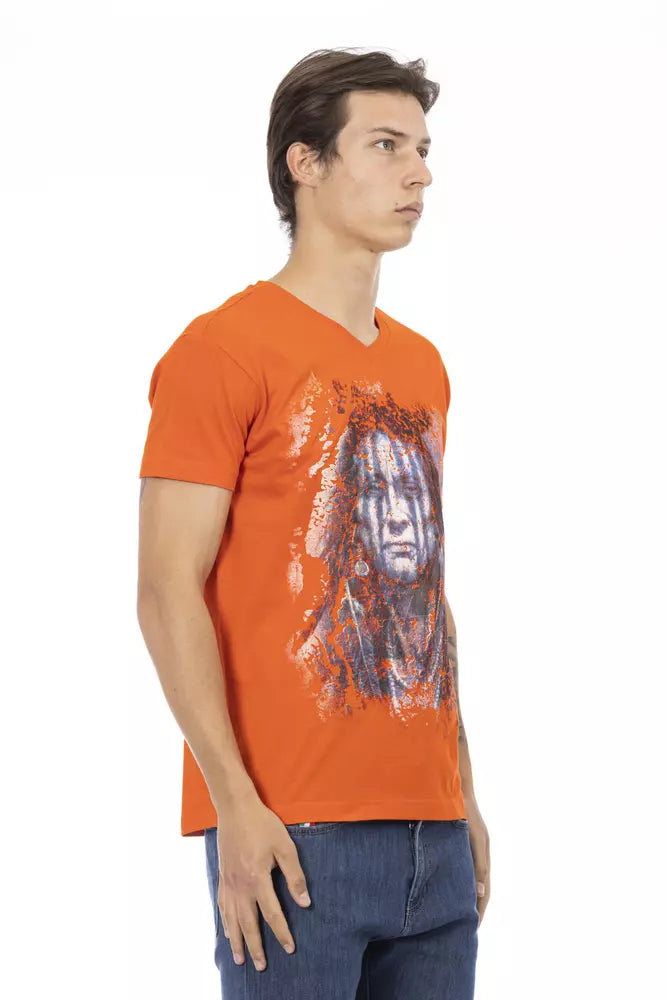 Trussardi Action Orange Cotton Men Men's T-Shirt
