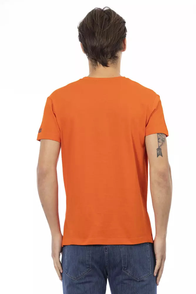Trussardi Action Orange Cotton Men Men's T-Shirt
