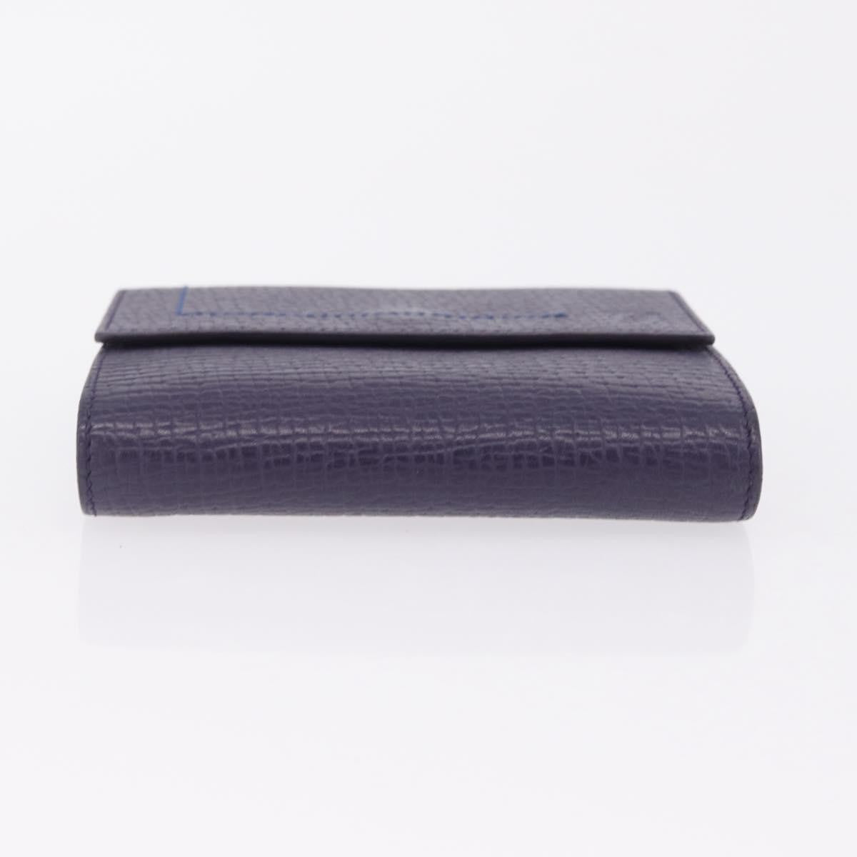 Loewe Anagram Trifold Flap Leather Purple Leather Wallets Accessory (Pre-Owned)