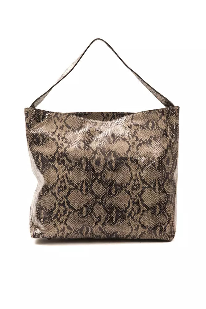 Pompei Donatella Brown Leather Women Shoulder Women's Bag
