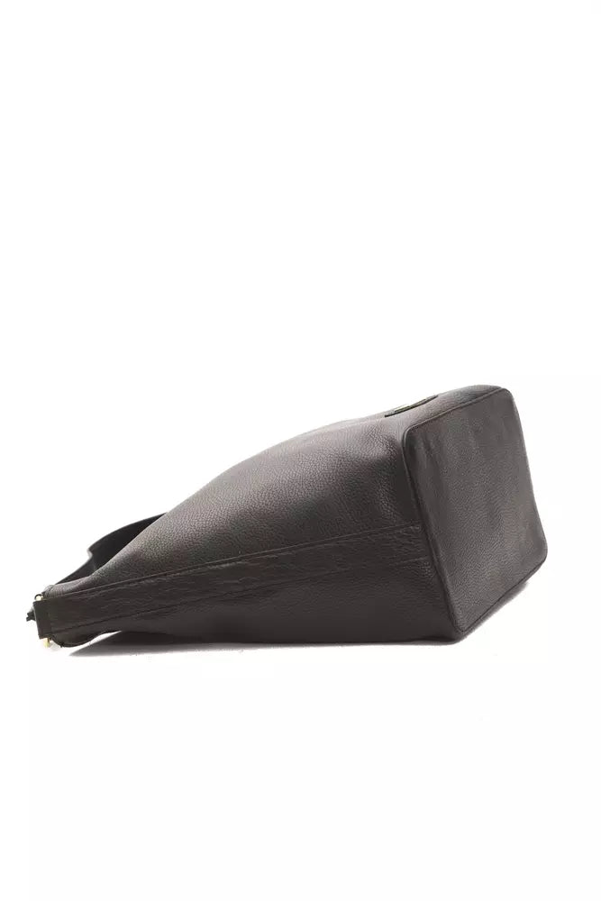 Pompei Donatella Black Leather Women Shoulder Women's Bag