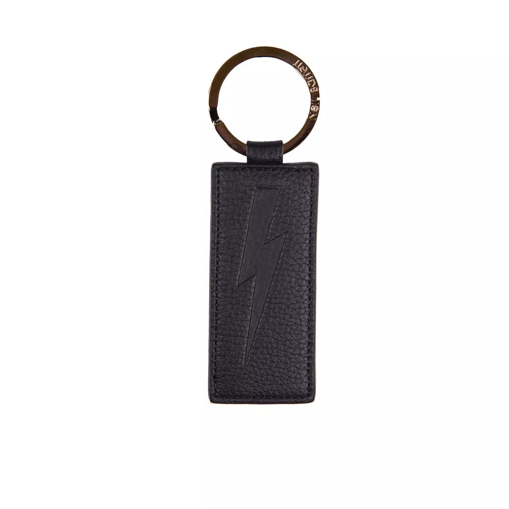 Neil Barrett Blue Leather Men Men's Keychain