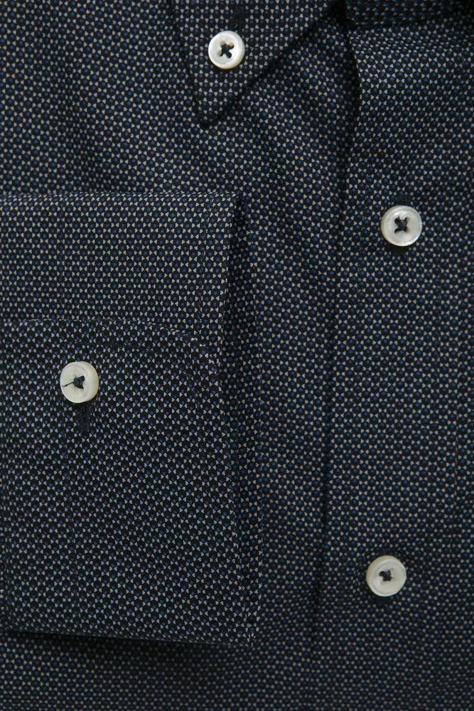 Robert Friedman Black Cotton Men Men's Shirt