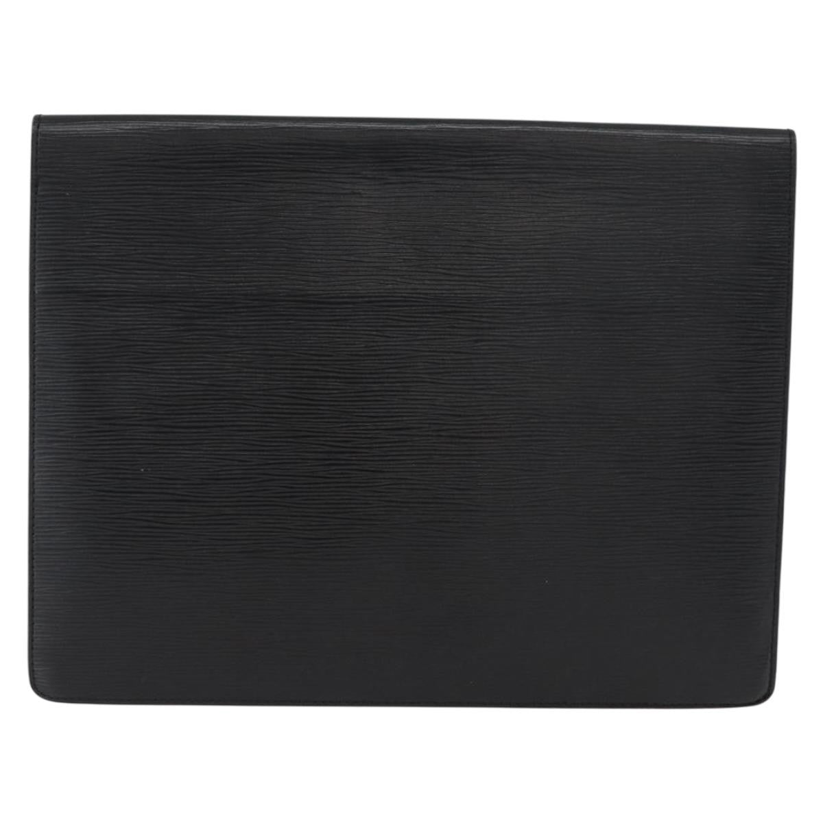 Louis Vuitton Porte-Documents Senateur Epi Leather Black Leather Briefcase Bag (Pre-Owned)