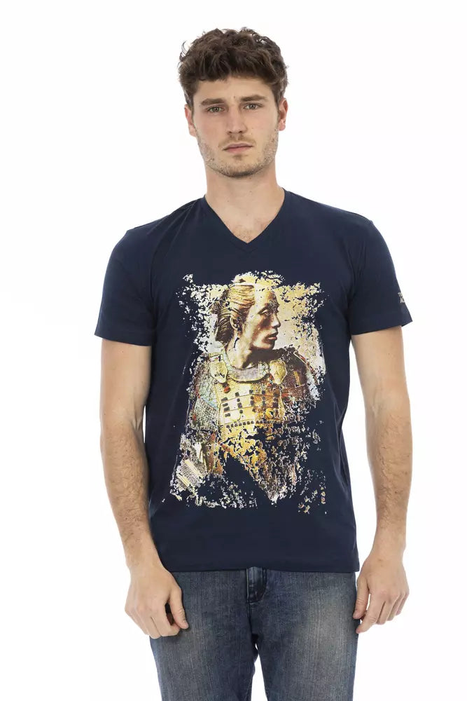 Trussardi Action Blue Cotton Men Men's T-Shirt