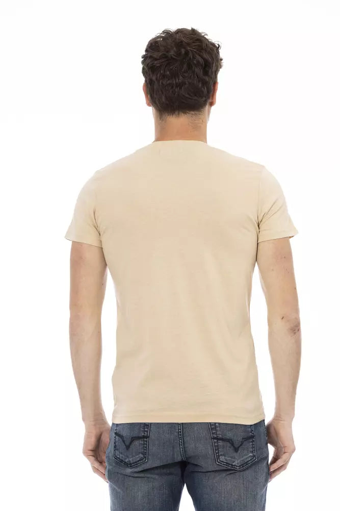 Trussardi Action Beige Cotton Men Men's T-Shirt