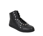 Gucci Men's Black Sttuded Leather High Top Sneaker 411774 1000