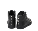 Gucci Men's Black Sttuded Leather High Top Sneaker 411774 1000
