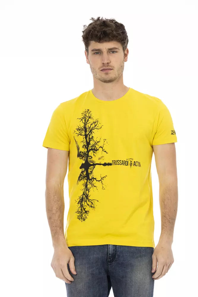 Trussardi Action Yellow Cotton Men Men's T-Shirt