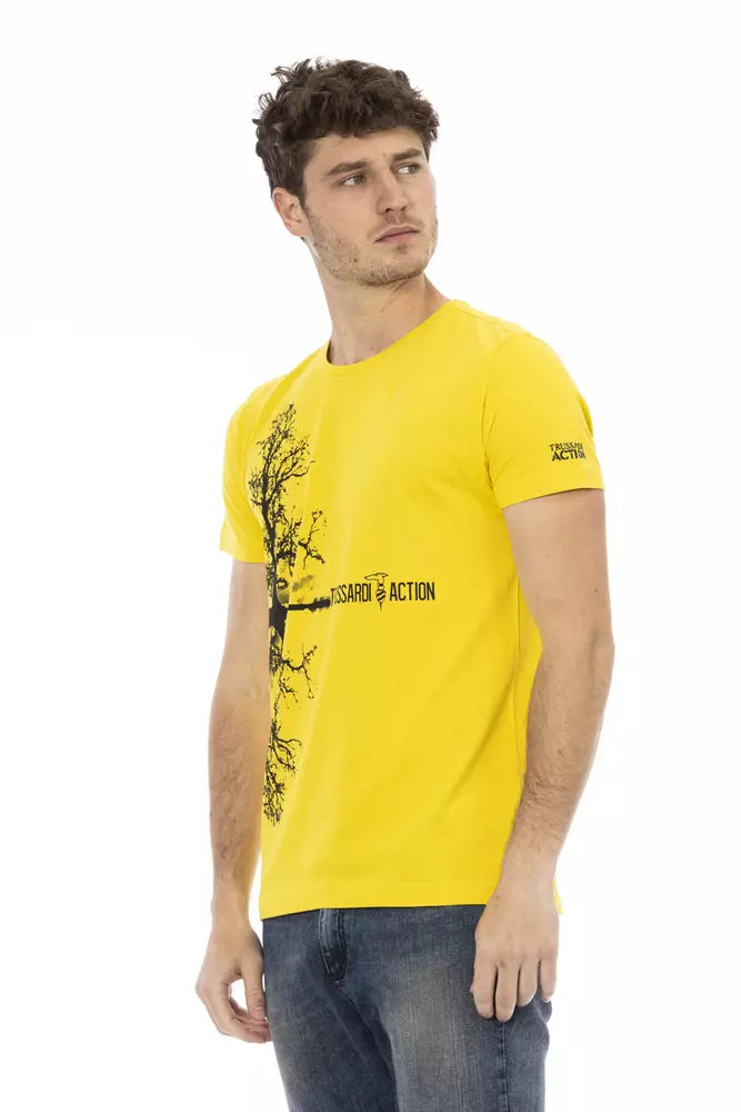 Trussardi Action Yellow Cotton Men Men's T-Shirt