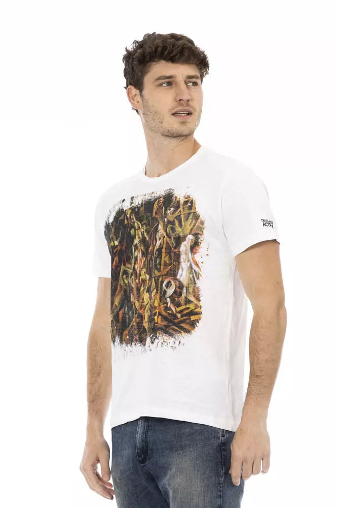 Trussardi Action White Cotton Men Men's T-Shirt