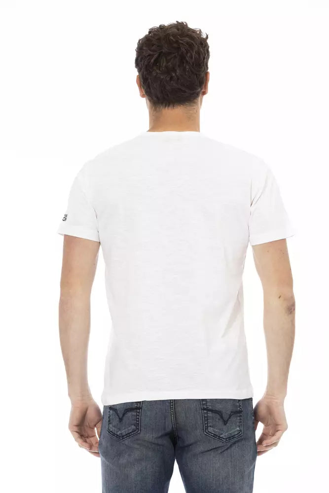 Trussardi Action White Cotton Men Men's T-Shirt
