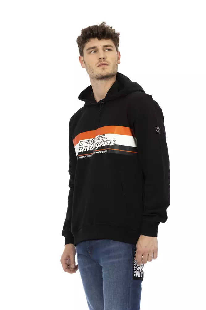 Automobili Lamborghini Black Cotton Men Men's Hoodie