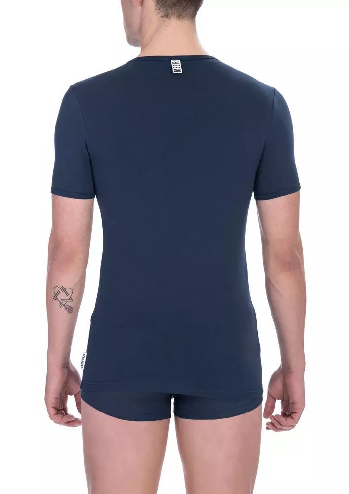 Bikkembergs Blue Cotton Men Men's T-Shirt