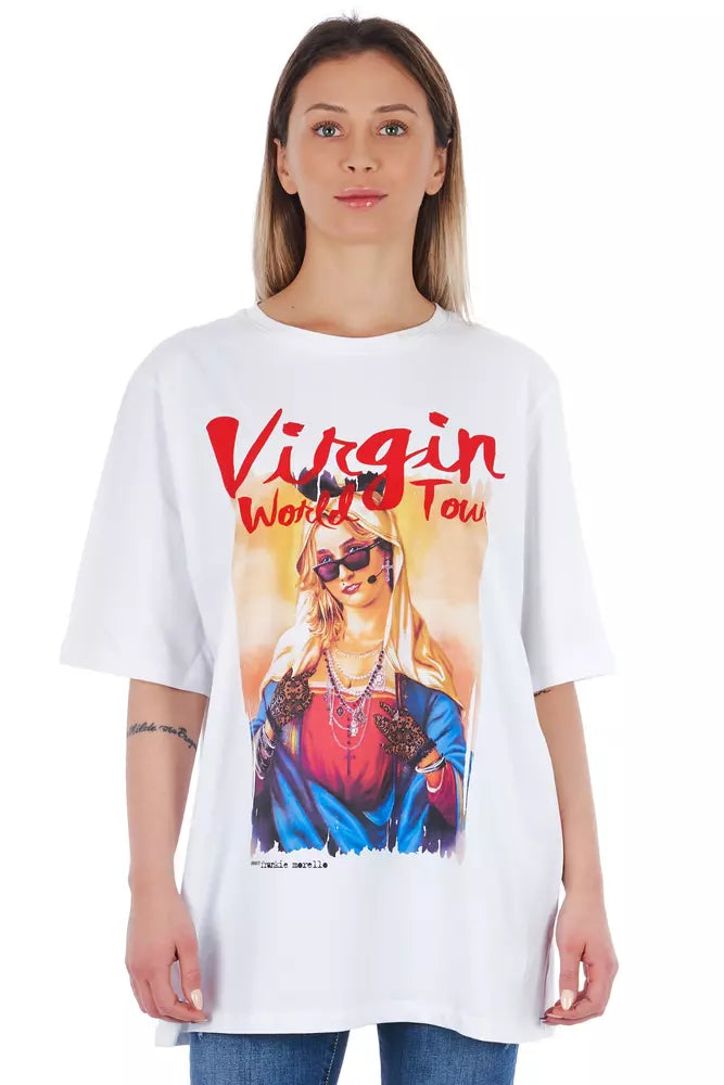 Frankie Morello White Cotton Women Women's T-Shirt
