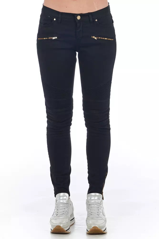 Frankie Morello Black Cotton Women Women's Jeans