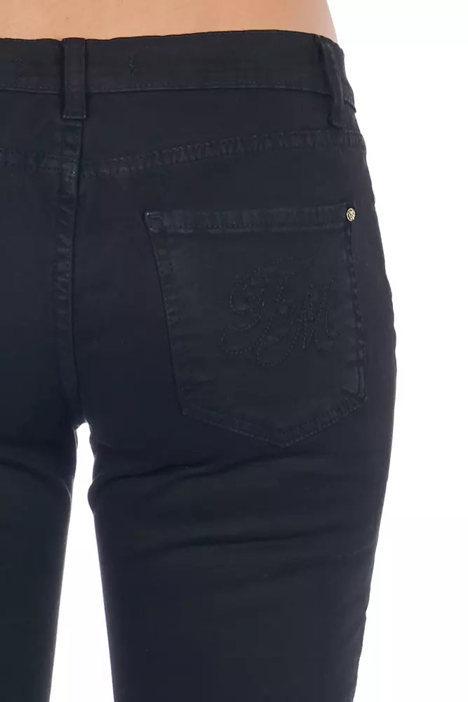 Frankie Morello Black Cotton Women Women's Jeans