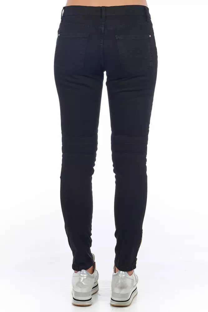 Frankie Morello Black Cotton Women Women's Jeans