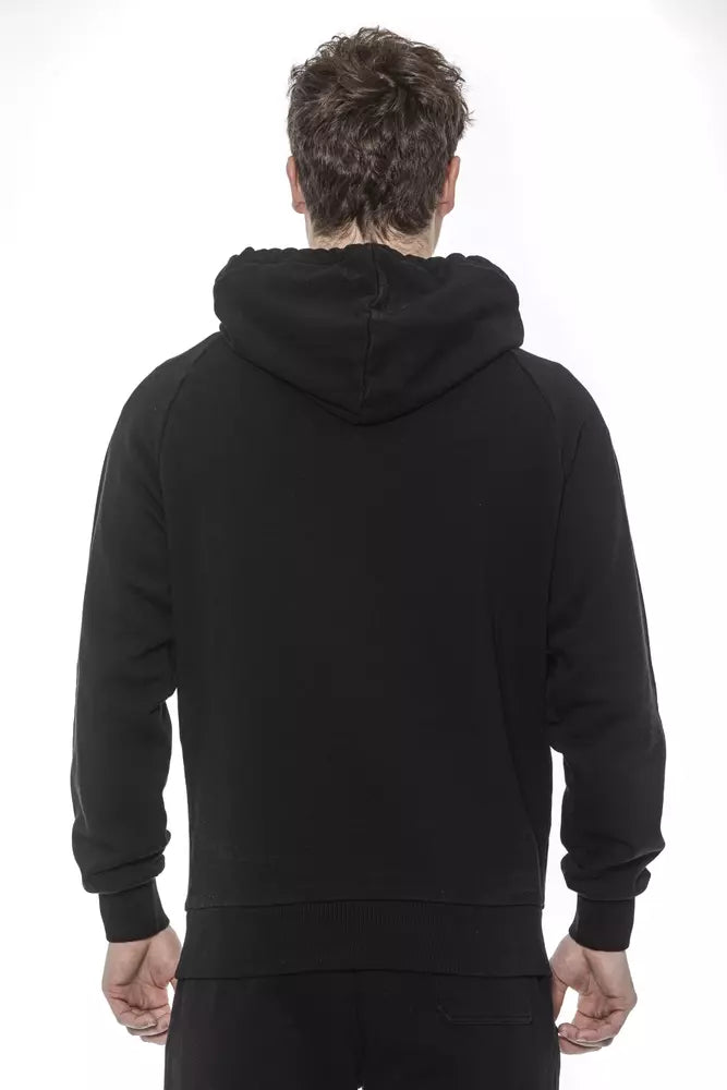 Tond Black Cotton Men's Hooded Men's Sweater
