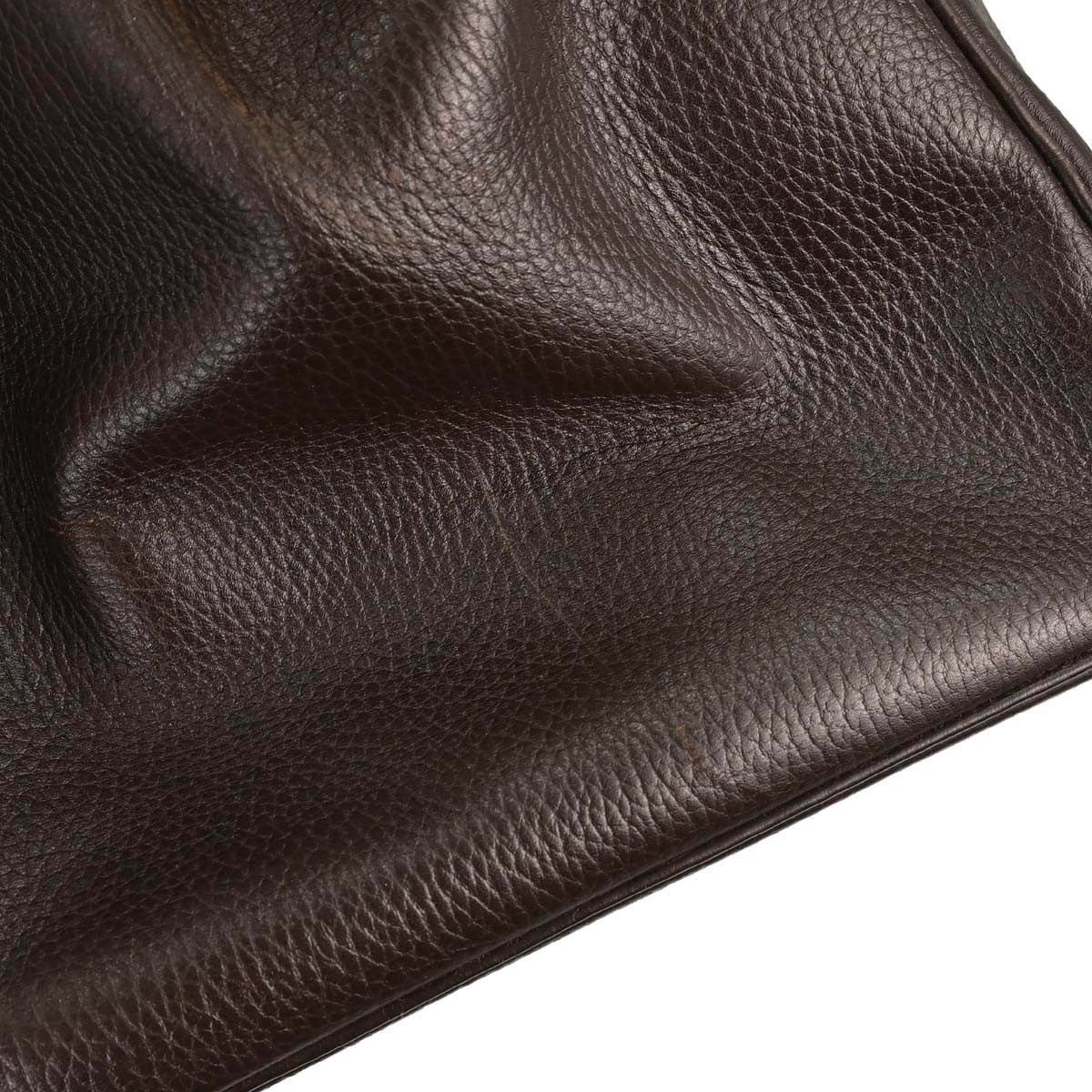 Hermes Hac Birkin Brown Ardennes With Gold Hardware Brown Leather Handbag (Pre-Owned)