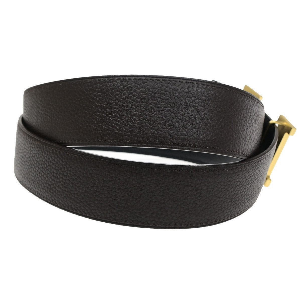 Hermes Constance Reversible Belt Leather Brown Leather Belts Accessory (Pre-Owned)