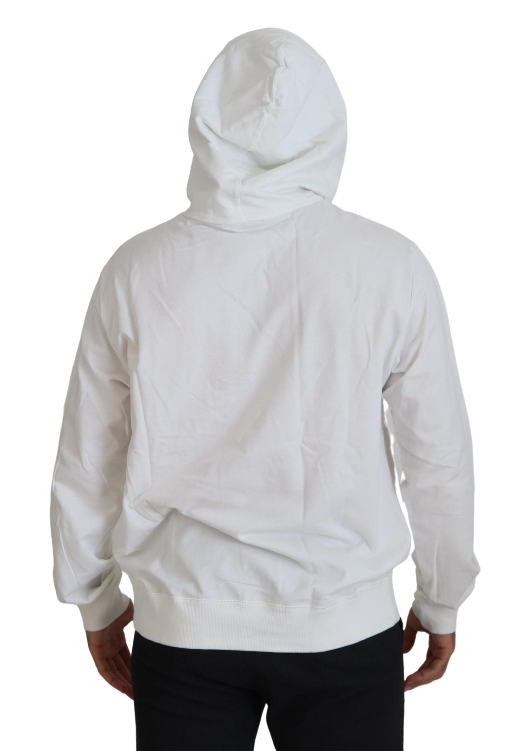 Dolce & Gabbana Stunning White Hooded Men's Sweater