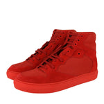 Balenciaga Men's Hi Top Red Nu-buck Suede / Rubber Sneaker