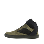 Balenciaga Men's High Top Black / Olive Green Suede Leather Sneakers