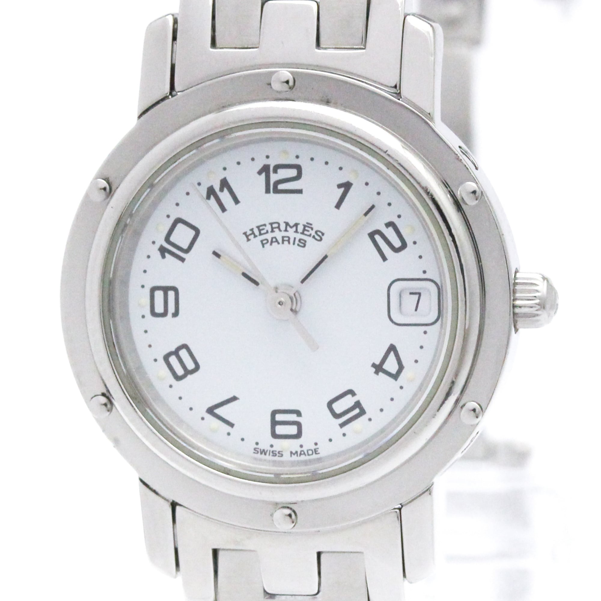 Hermes Clipper Quartz Stainless Steel Watch (Pre-Owned)