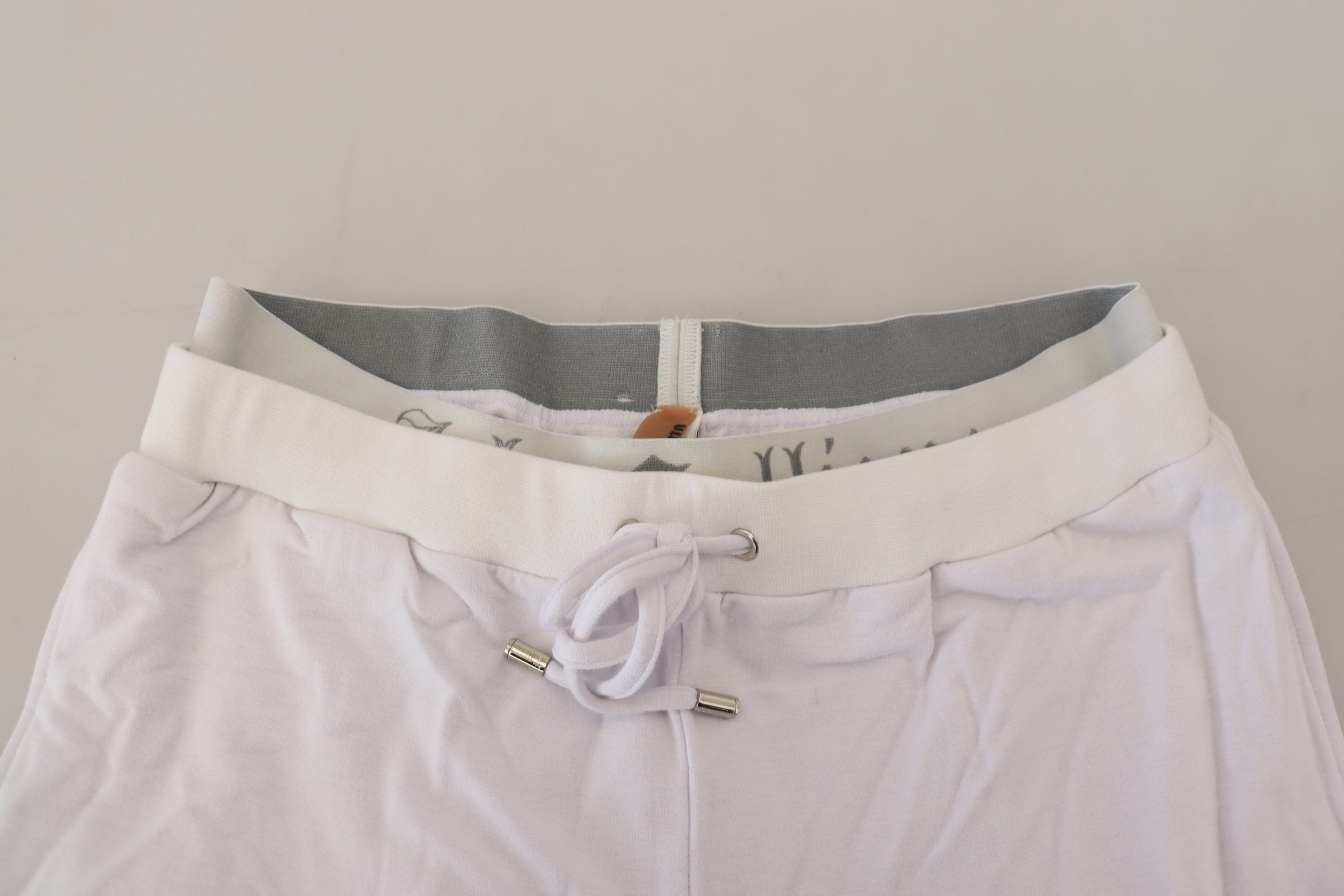 John Galliano White Cotton Logo Mens Jogger Men's Pants