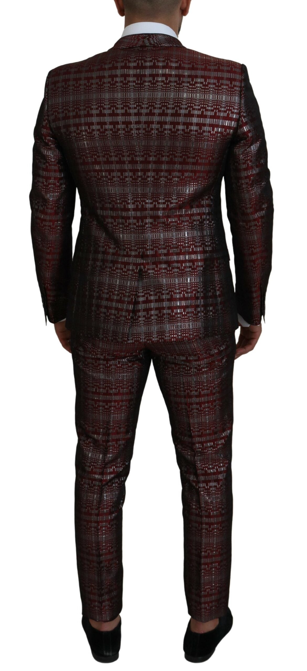 Dolce & Gabbana Bordeaux Fantasy Slim Fit Two-Piece Men's Suit