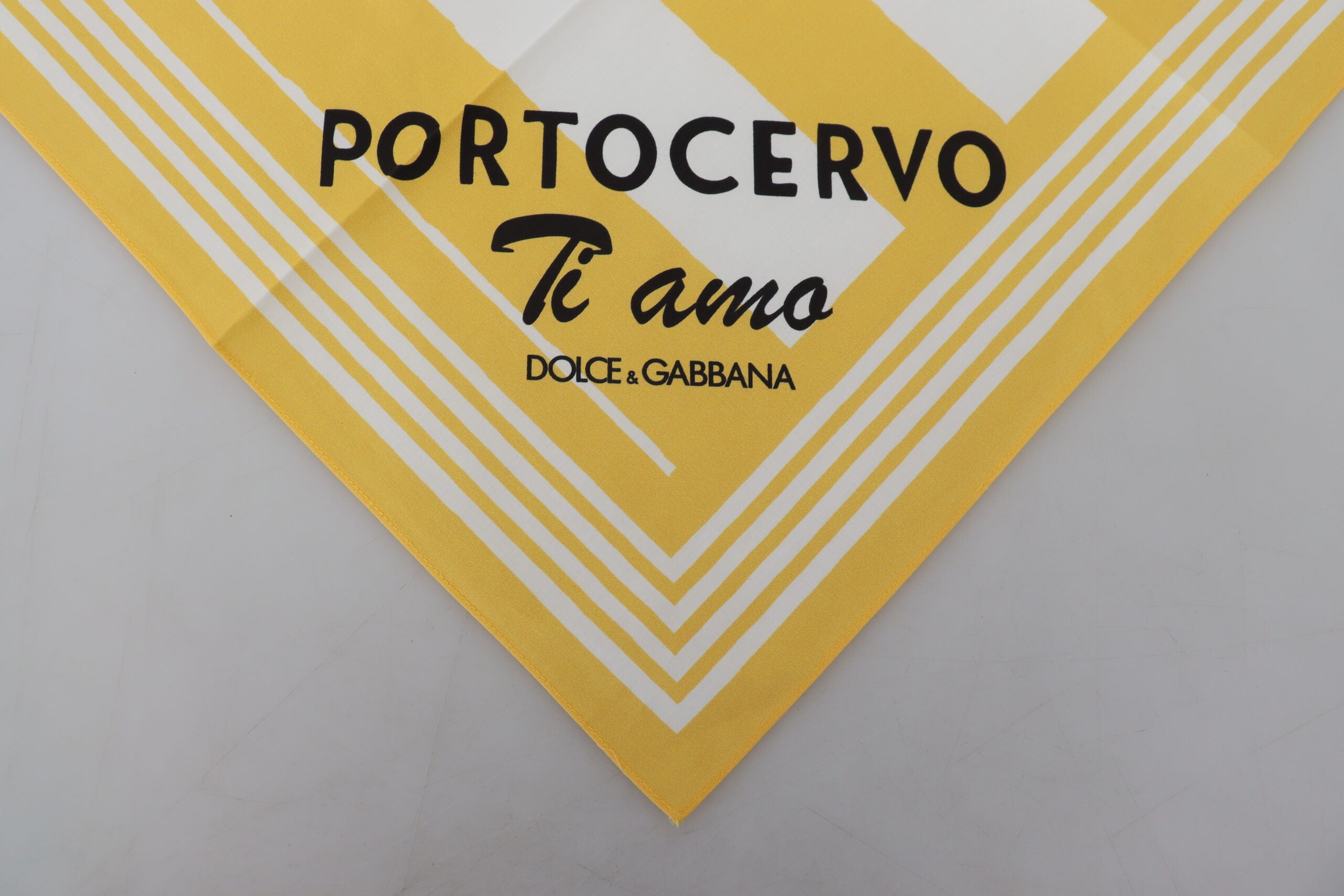 Dolce & Gabbana Elegant Yellow Cotton Square Women's Scarf