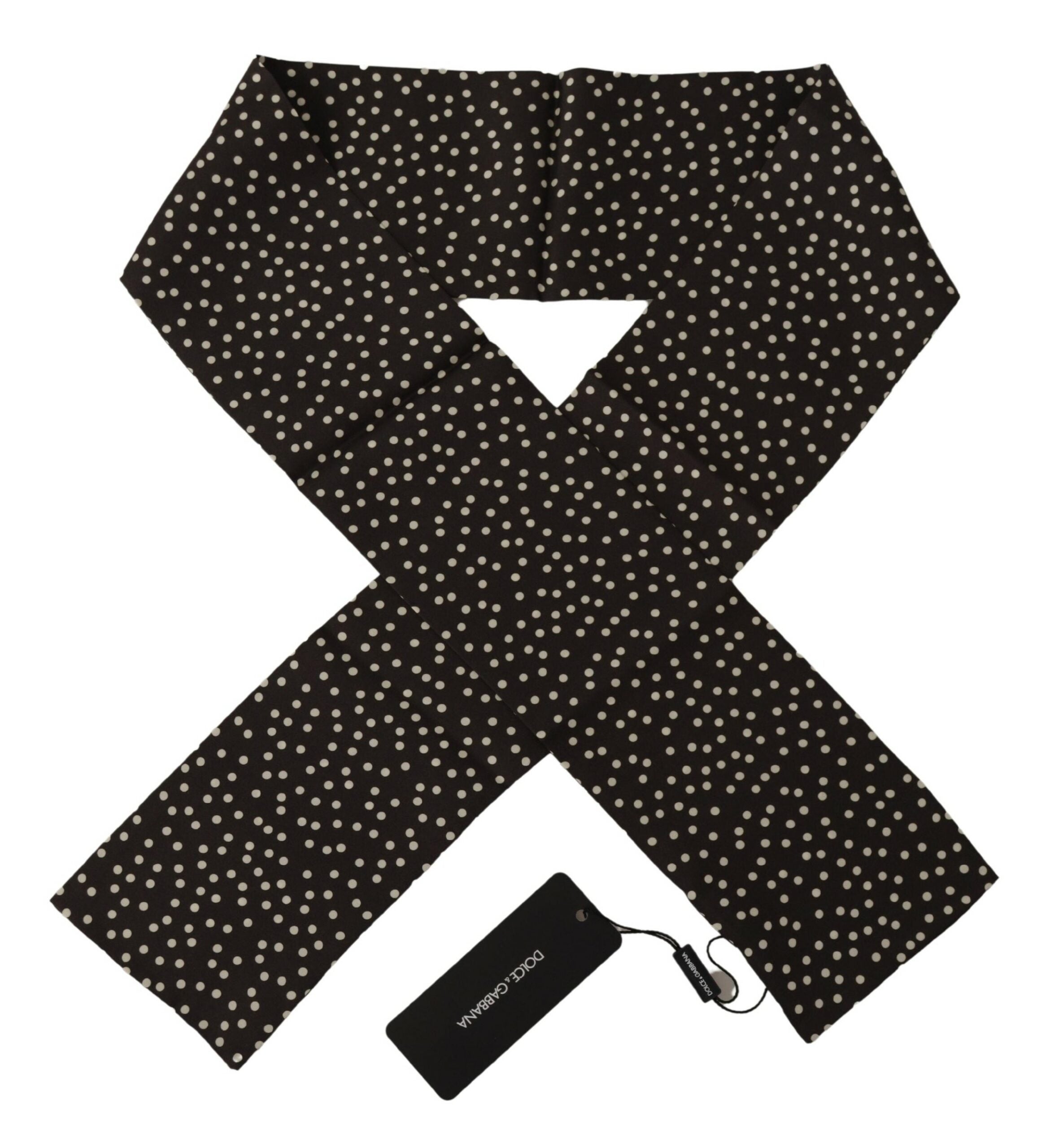 Dolce & Gabbana Elegant Silk Polka Dot Men's Men's Scarf