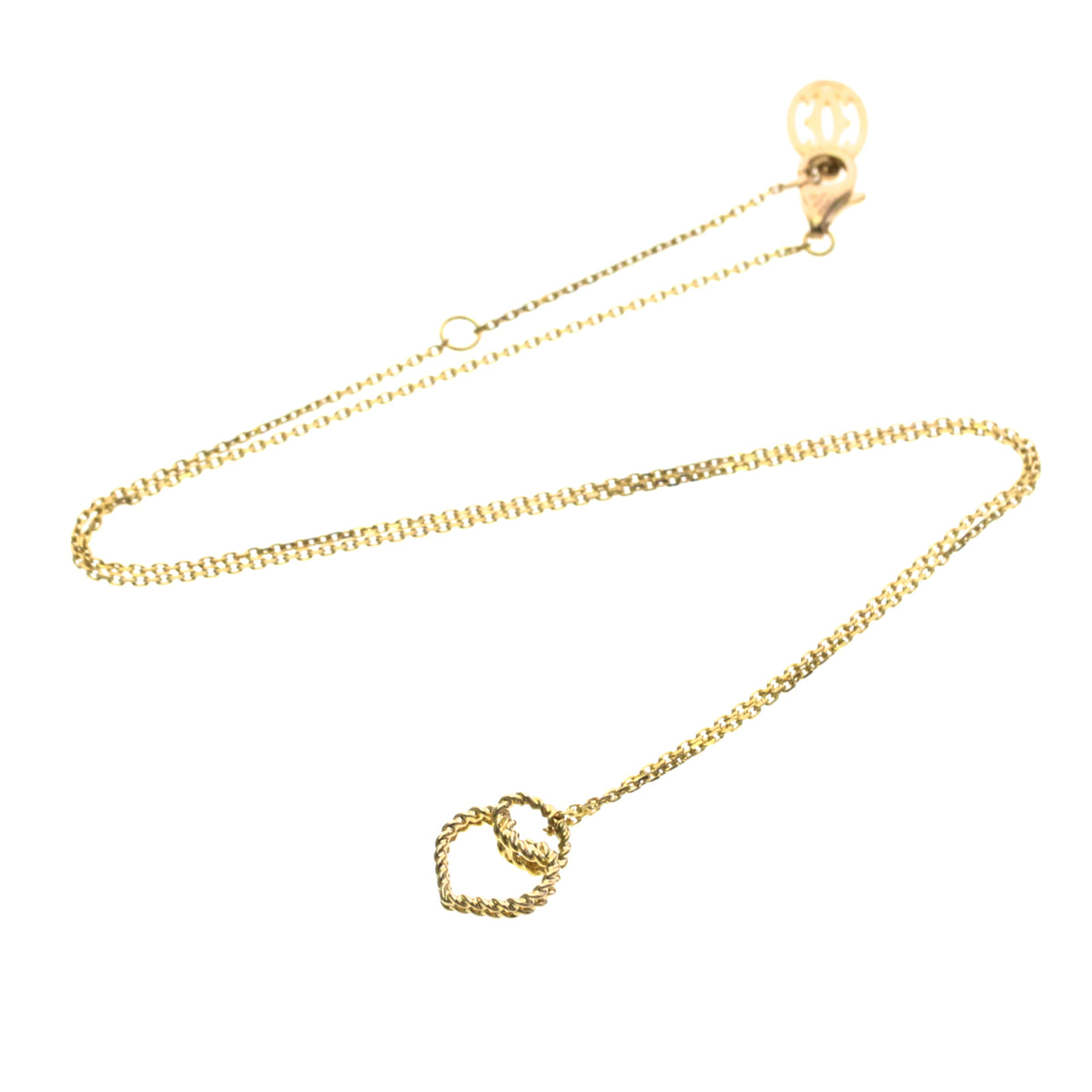 Cartier Torta Heart Pendant 18K Rose Gold Gold Pink_Gold Necklace Jewelry (Pre-Owned)