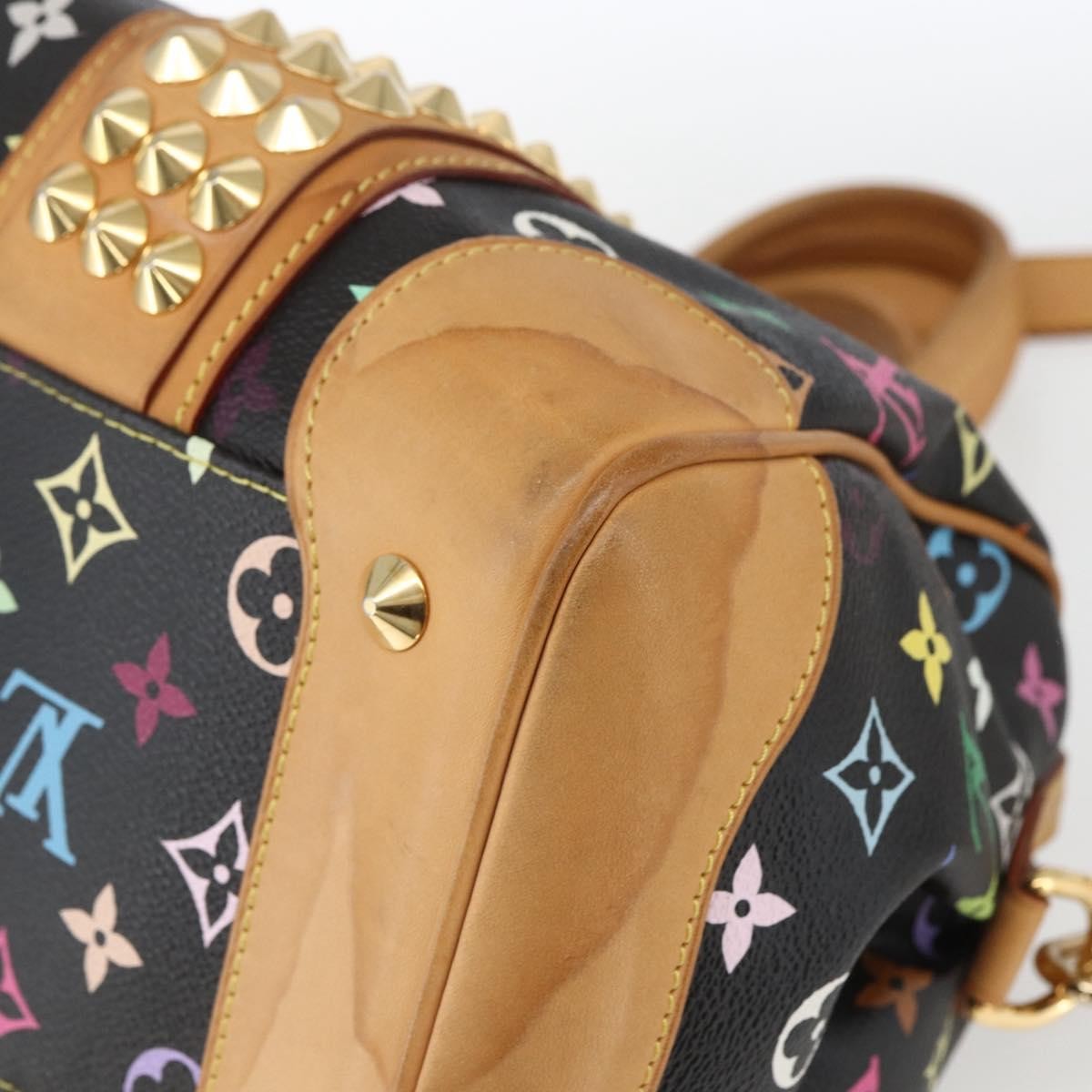 Louis Vuitton Courtney Monogram Multicolor Black Canvas Handbag (Pre-Owned)
