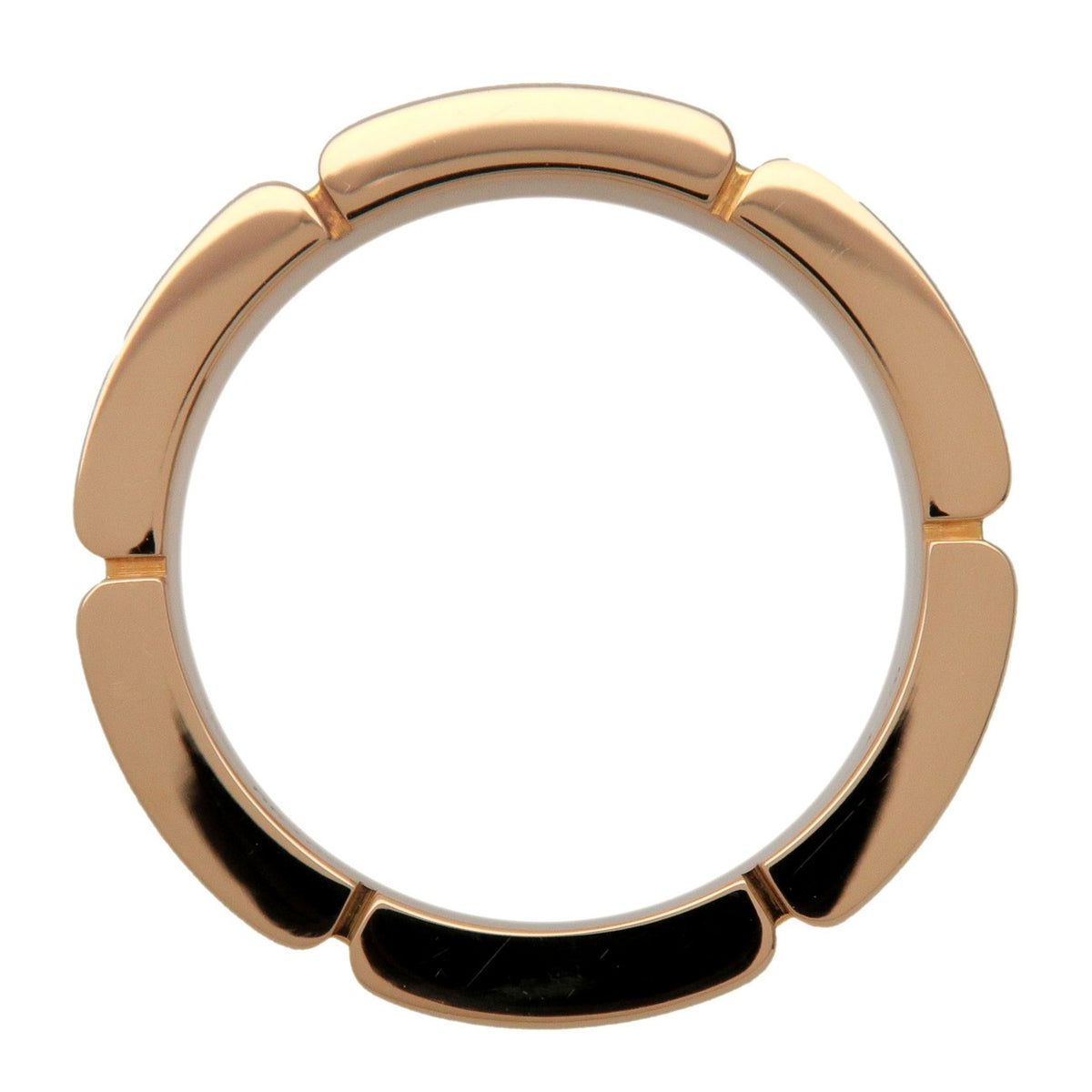 Cartier Maillon Panthere Band 18K Rose Gold Gold Yellow_Gold Ring Jewelry (Pre-Owned)