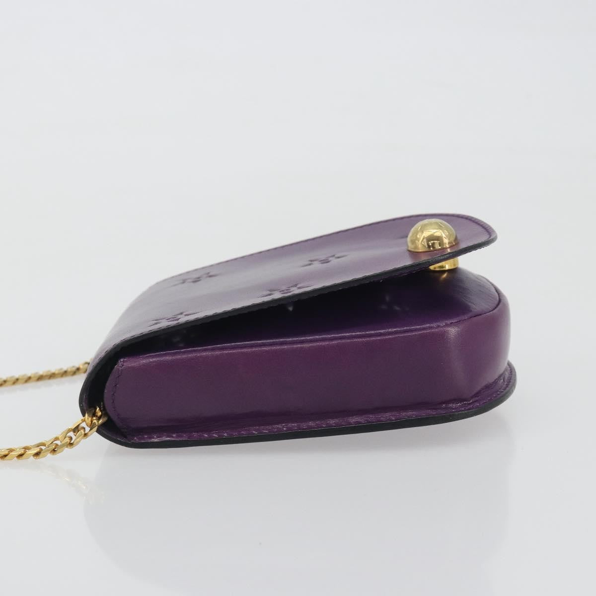 Celine Vintage Leather Purple Leather Shoulder Bag Bag (Pre-Owned)